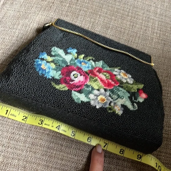 Vintage Beaded Handbag Gold Flap Hinge Stunning - Picture 9 of 9